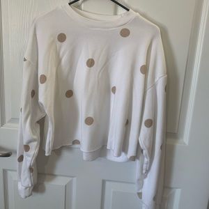 Super cute poka dot cropped sweater